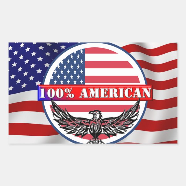 Adesivo Retangular Puro Americano (Frente)