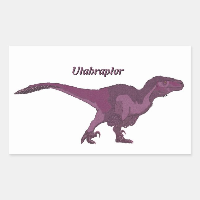 Adesivo Retangular Purple Utahraptor Direita (Frente)