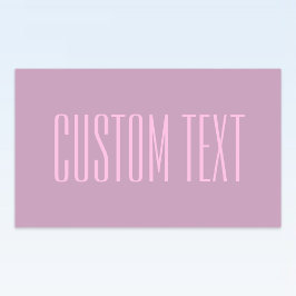 Adesivo Retangular Púrpura e Rosas claro de Pastel | Texto Editável M
