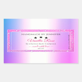 Adesivo Retangular Púrpura rosa com Rótulos de Embalagem de Produtos