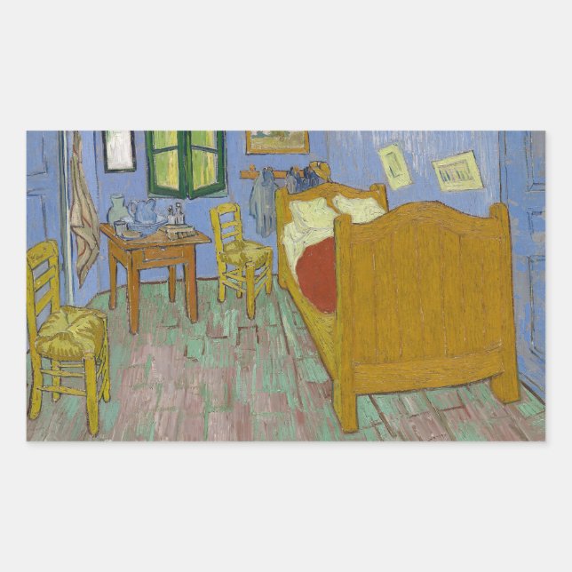 Adesivo Retangular Quadro do Quarto de Vincent Van Gogh (Frente)