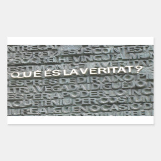 Adesivo Retangular Qual é a Verdade? Que es la Vertat?