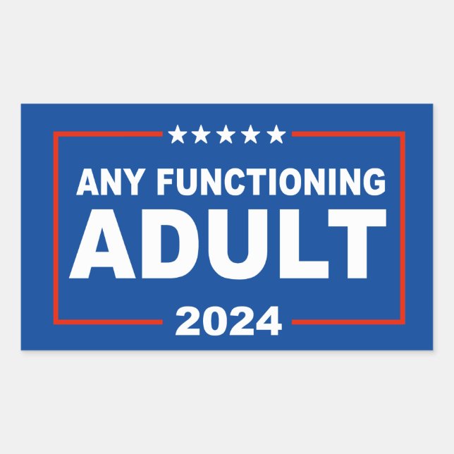 Adesivo Retangular Qualquer Adulto Funcional 2024 (Frente)