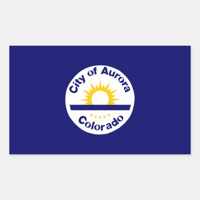 Adesivo Retangular QUATRO Aurora, Colorado (Frente)