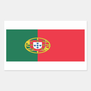 Adesivo Retangular Quatro Bandeira Nacional de Portugal