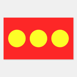 Adesivo Retangular Quatro Freetown Christiania Flag