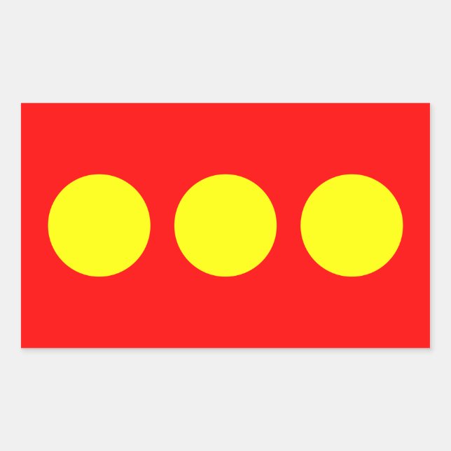 Adesivo Retangular Quatro Freetown Christiania Flag (Frente)