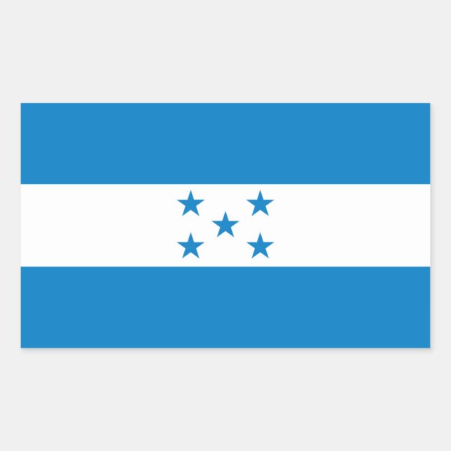 Adesivo Retangular Quatro Honduras — Bandeira Nacional (Frente)