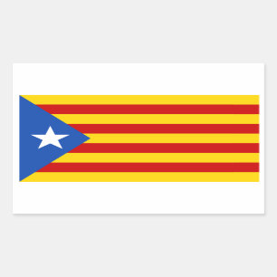 Adesivo Retangular QUATRO "L'Estelada Blava" Bandeira de Independênci