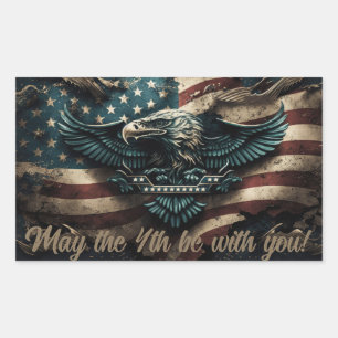 Adesivo Retangular Que o 4º esteja com você Eagle