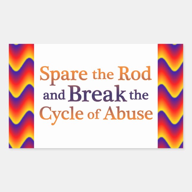 Adesivo Retangular Quebre o ciclo (Frente)