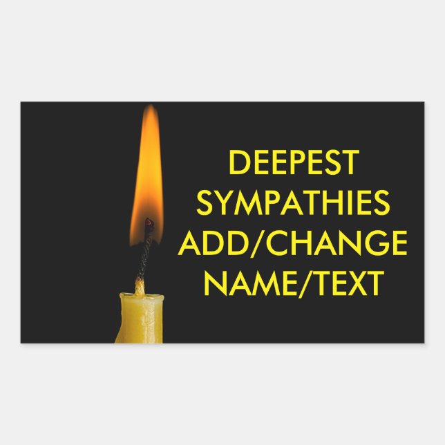 Adesivo Retangular Queimando Vela E Seu Texto Ver. 2 (Frente)