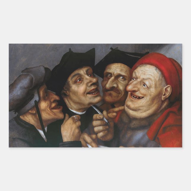 Adesivo Retangular Quentin Matsys - O Contrato de Compra (Frente)