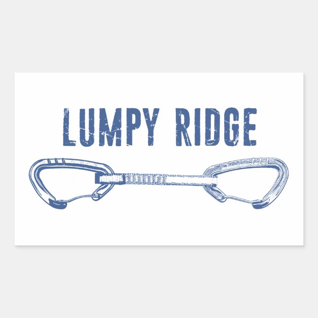 Adesivo Retangular Quickdraw para Escalada na Lumpy Ridge (Frente)