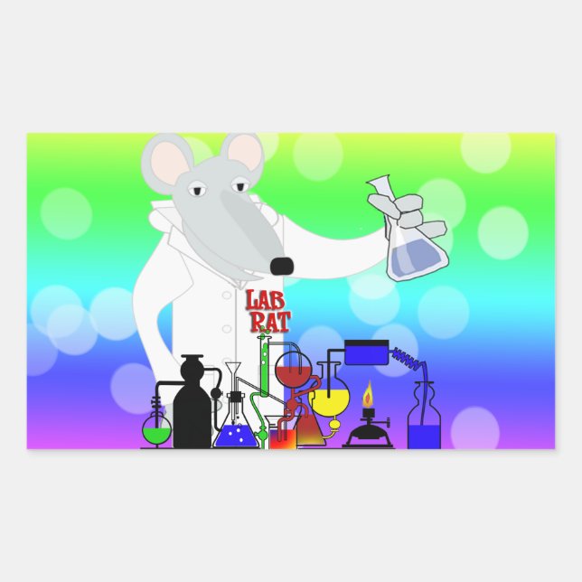 ADESIVO RETANGULAR QUÍMICA LAB RAT (Frente)