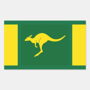 Adesivo Retangular QUOUR Aussie Colors Kangaroo