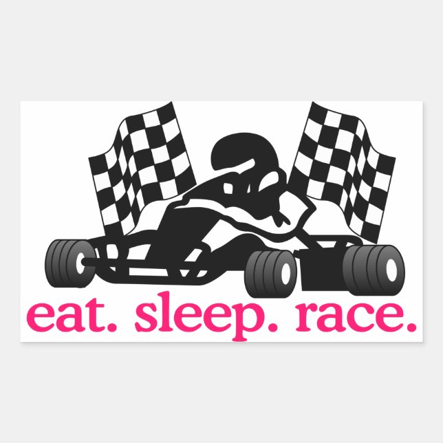 Adesivo Retangular Raça (Go Kart) (Frente)