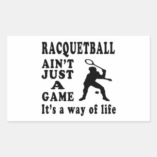 Adesivo Retangular Racquetball não é apenas um jogo é uma forma de vi
