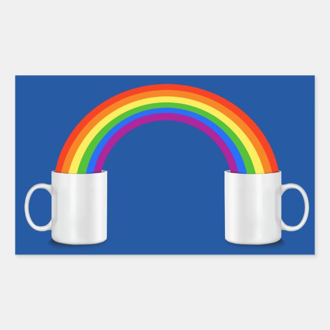 Adesivo Retangular Rainbow Café Data T-Shirt (Frente)