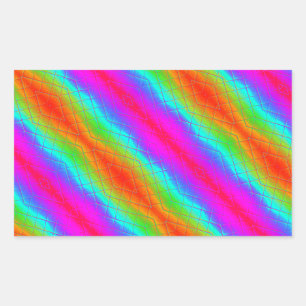 Adesivo Retangular Rainbow Glow Diagonal Striker Sticker
