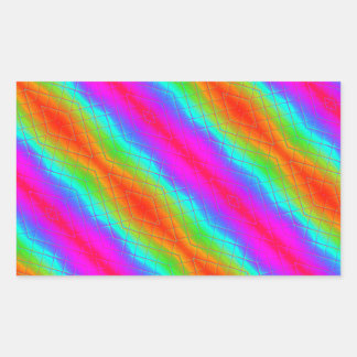 Adesivo Retangular Rainbow Glow Diagonal Striker Sticker