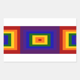 Adesivo Retangular Rainbow Squares