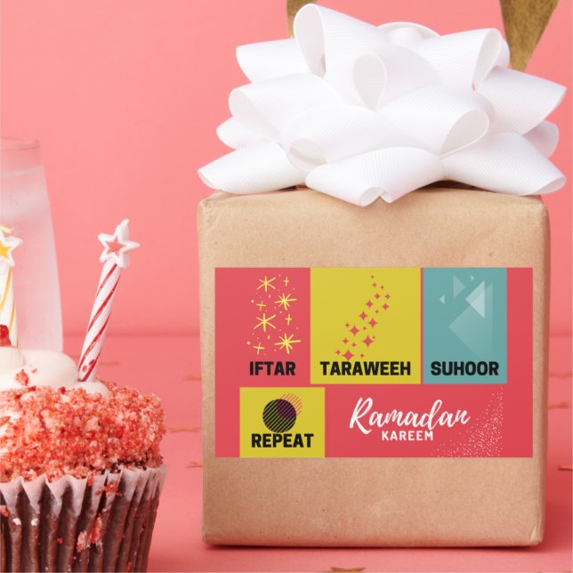 Adesivo Retangular Ramadan Kareem (Festa)