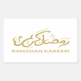 Adesivo Retangular Ramadão Kareem Árabe Islâmico
