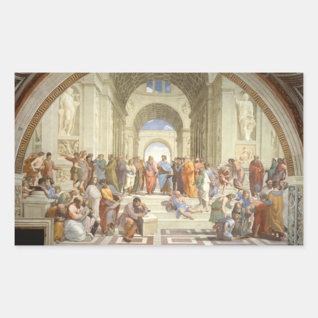 Adesivo Retangular Raphael's School of Athens (Frente)