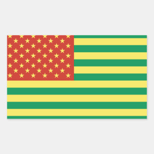 Adesivo Retangular Rasta Flag US Stickers