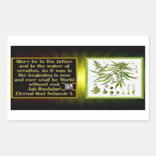 Adesivo Retangular Rasta Prayer Recitada antes da Cerimônia de Fumage