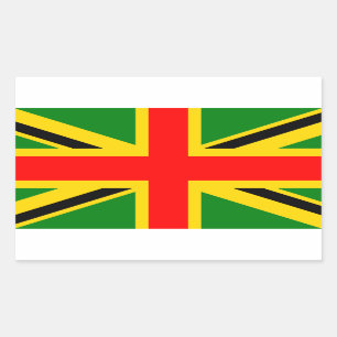 Adesivo Retangular Rasta Reino Unido