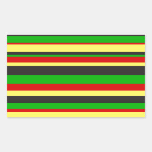 Adesivo Retangular Rasta Stripes