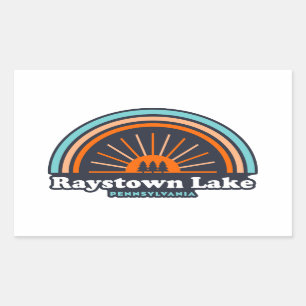 Adesivo Retangular Raystown Lake Pensilvânia Rainbow