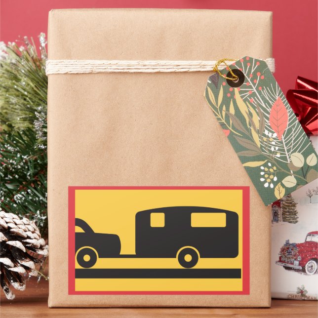 Adesivo Retangular Reboque Uma Caravana (Feriado)