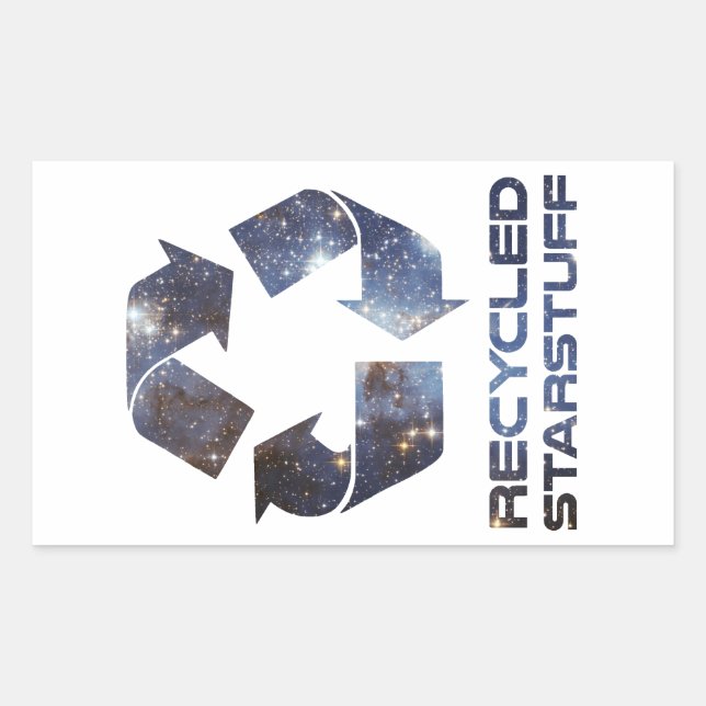 Adesivo Retangular Reciclado Star Stuff (Frente)