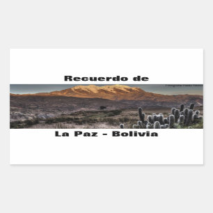 Adesivo Retangular Recuerdo de La Paz