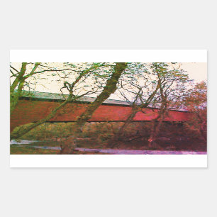 Adesivo Retangular Red Bridge Stickers
