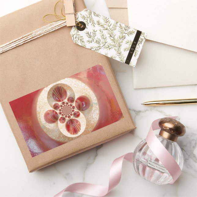 Adesivo Retangular Red Cricket Balls Abstrato (Presentear)