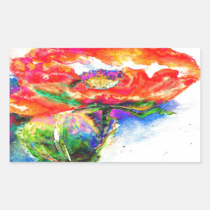 Adesivo Retangular Red Poppy