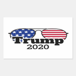 Adesivo Retangular Red White Blue Trump 2020