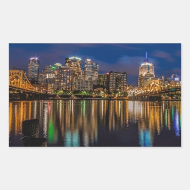 Adesivo Retangular Reflexões de Pittsburgh (Frente)