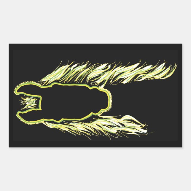 Adesivo Retangular Reflexões Sunny de um Cavalo (Frente)