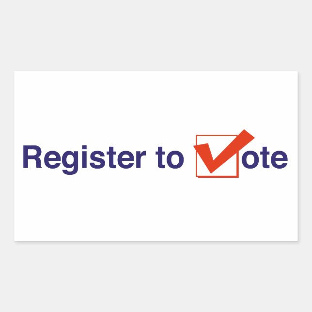 Adesivo Retangular Registro Para Votação 2026 (Frente)