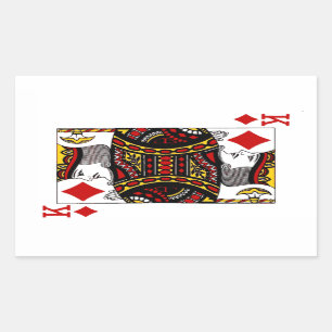 Adesivo Retangular Rei dos Diamantes - Retângulo