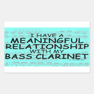 Adesivo Retangular Relação Significativa Bass Clarinet Retangular