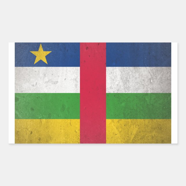 Adesivo Retangular República Centro-Africana (Frente)