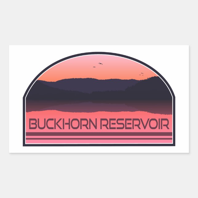 Adesivo Retangular Reserva Buckhorn North Carolina Red Sunrise (Frente)