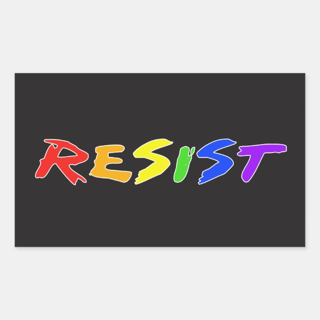 Adesivo Retangular Resistam! (Frente)