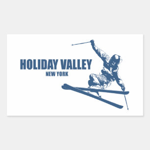 Adesivo Retangular Resort de Esqui Holiday Valley